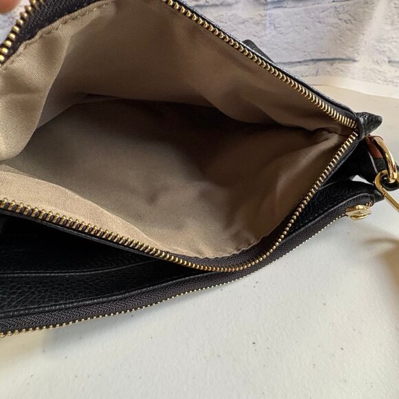 Valentina Supple Slouchy Leather Bag Black Brown Crossbody Made in Italy - Picture 10 of 16